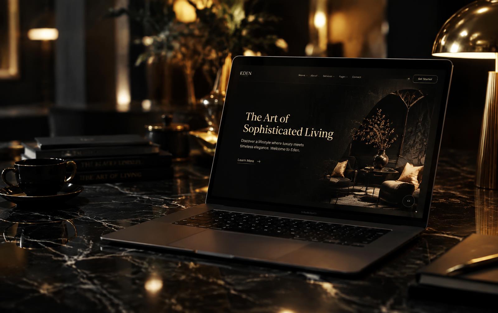 Premium website on a laptop